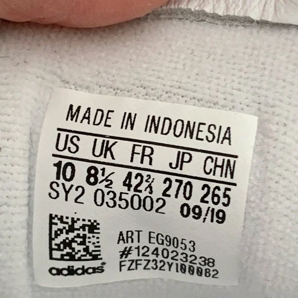 ADIDAS Supercourt Leather Sneakers Cloud White Lilac Tennis Athletic Size 10 - Picture 3 of 16